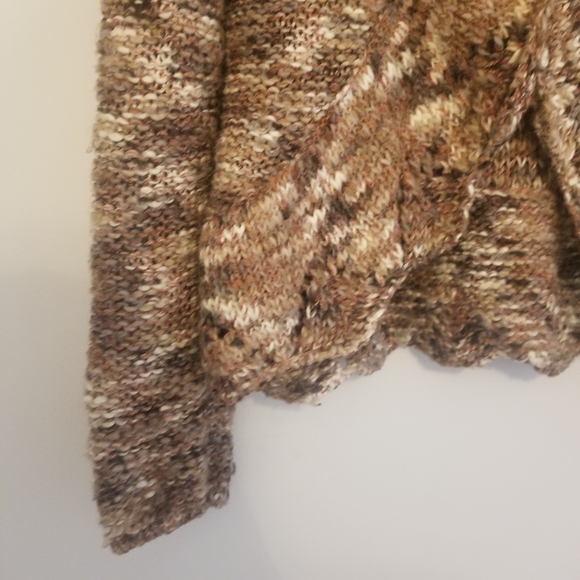 Studio liz claiborne women's neutral color chunky knit cardigan - Picture 5 of 11